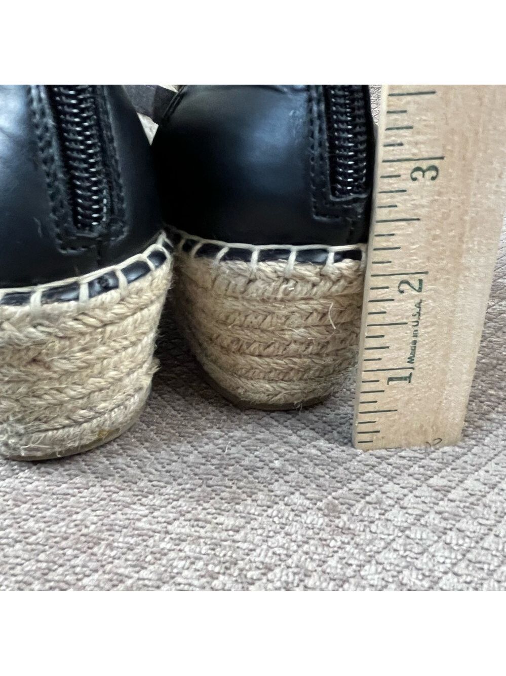 Kenneth Cole Reaction Womens Black Elastic Espadrille Wedge Sandals Sz 10 EUC - Picture 12 of 12